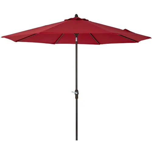 10' Aluminum Umbrella With Durable Sunbrella Fabric - Red