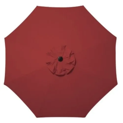 10' Aluminum Umbrella With Durable Sunbrella Fabric - Red