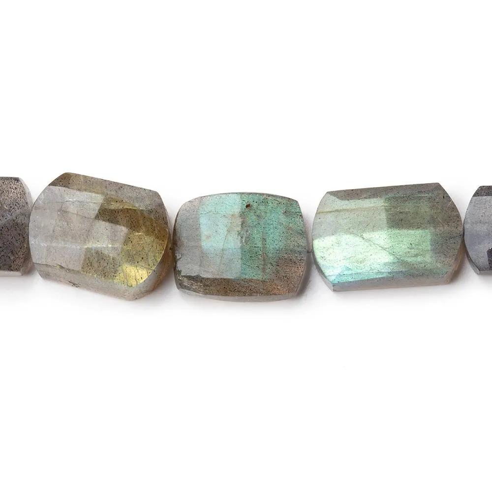 10x7-24x9mm Labradorite Cushion Beads 8.25 inch 14 pieces