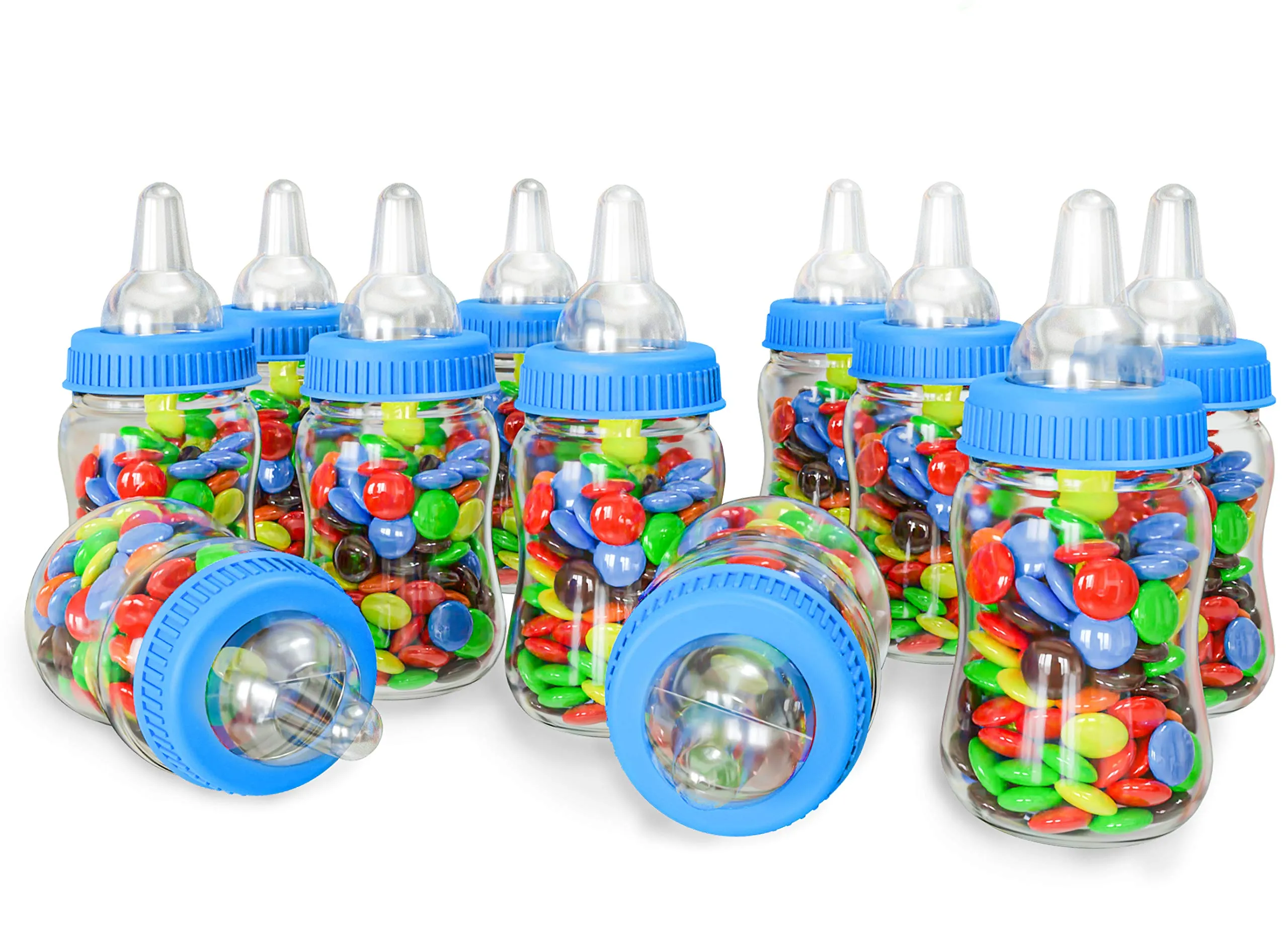 12pcs Fillable Candy Bottle for Baby Shower | Feeder Style Mini Bottle | Candy Gift Box