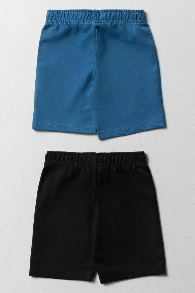 2 Pack Shorts Black & Blue