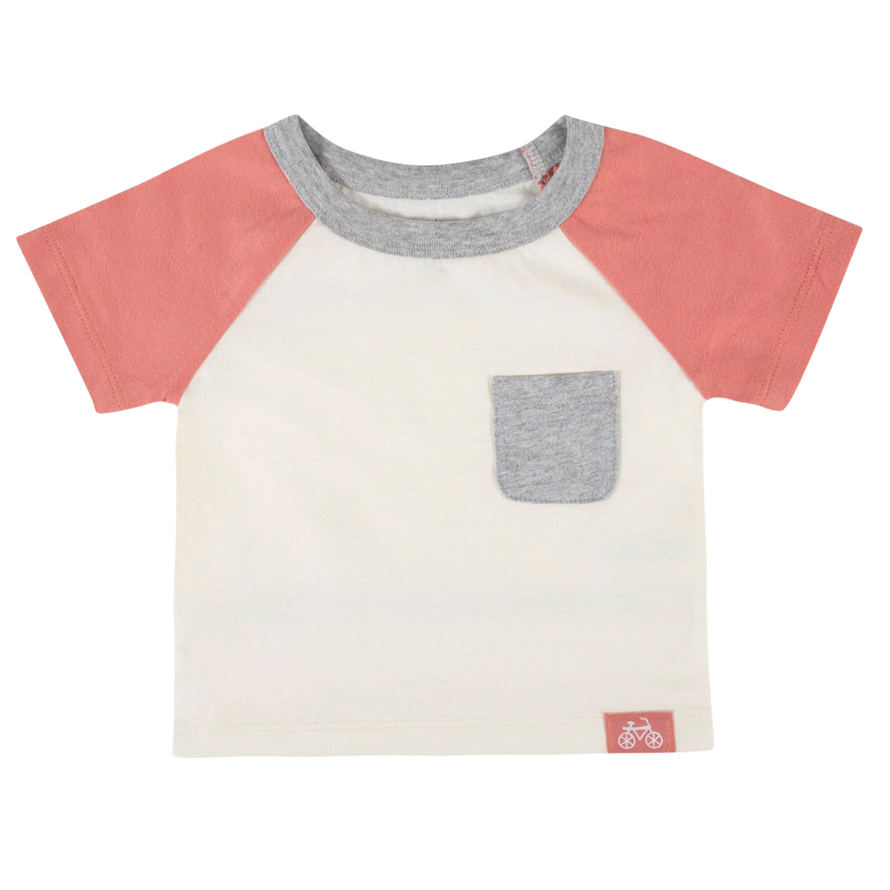 2-Piece Baby Boys Ivory Orange Top & Shorts Set