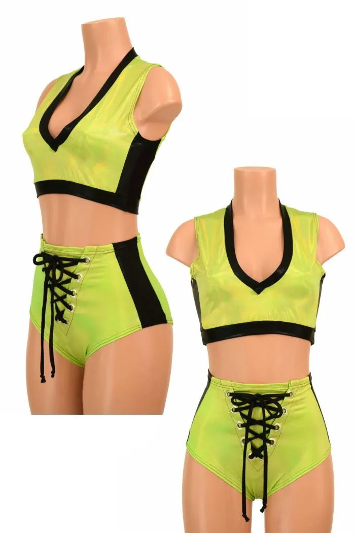 2PC Side Panel Top and Lace Up Set