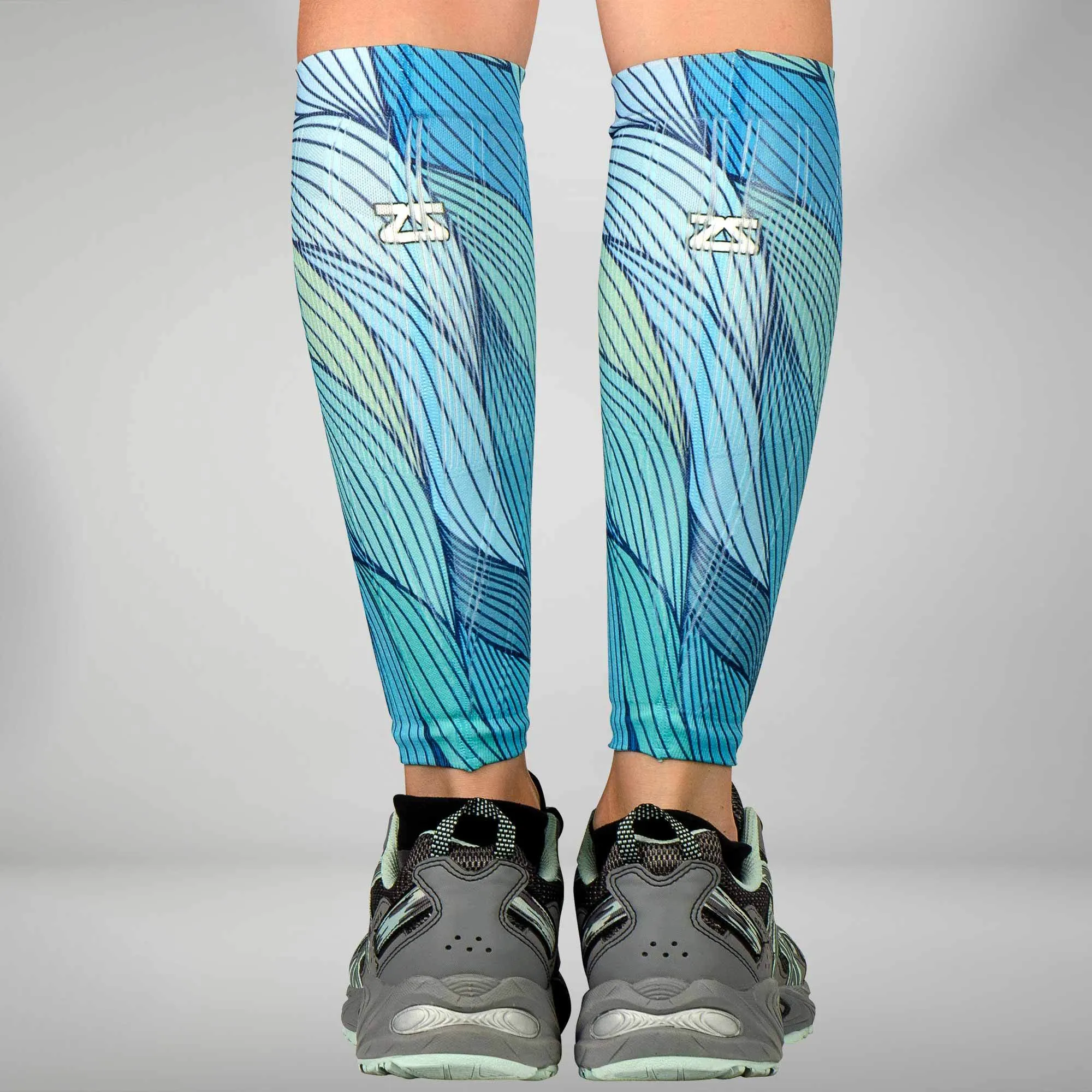 Abstract Waves Compression Leg Sleeves