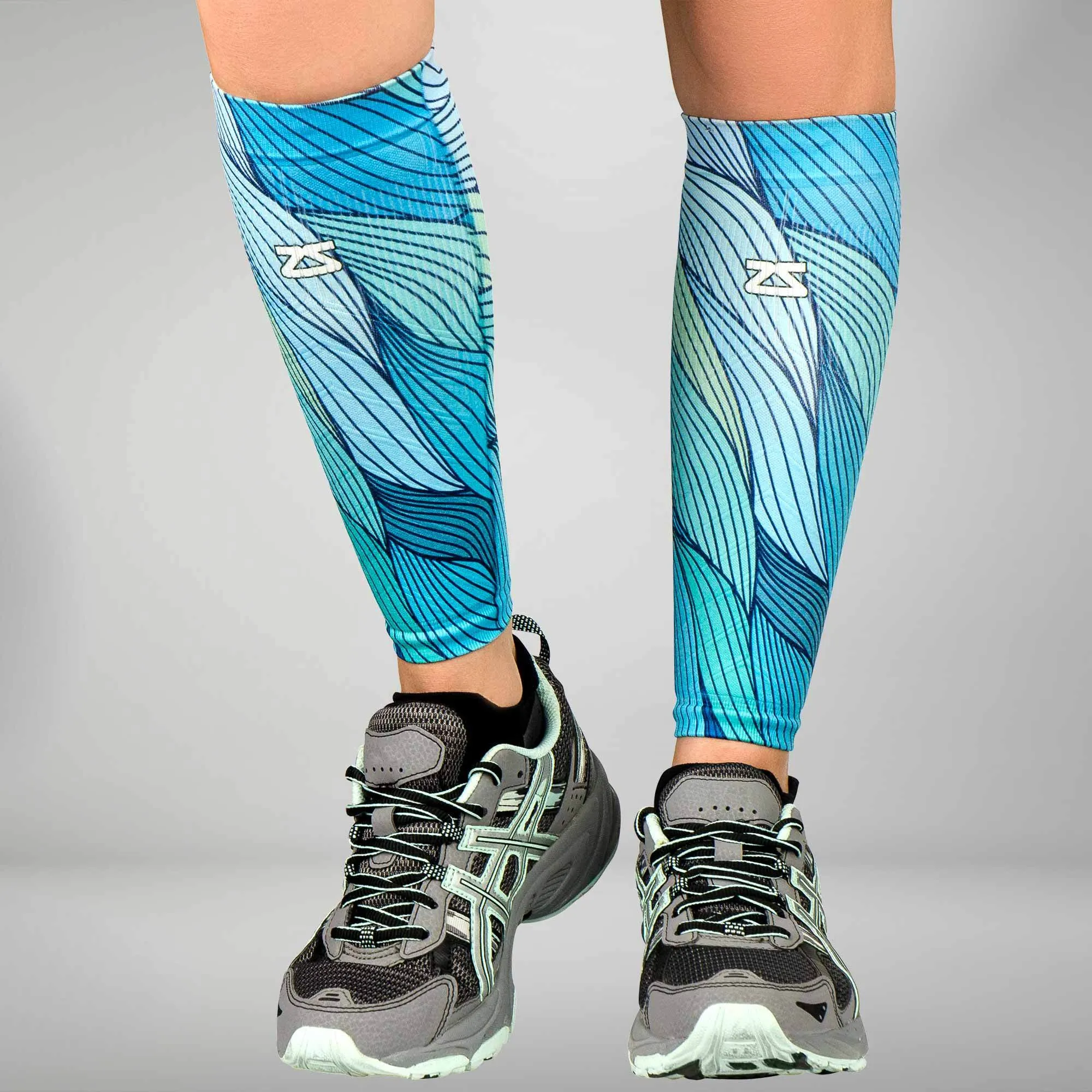 Abstract Waves Compression Leg Sleeves