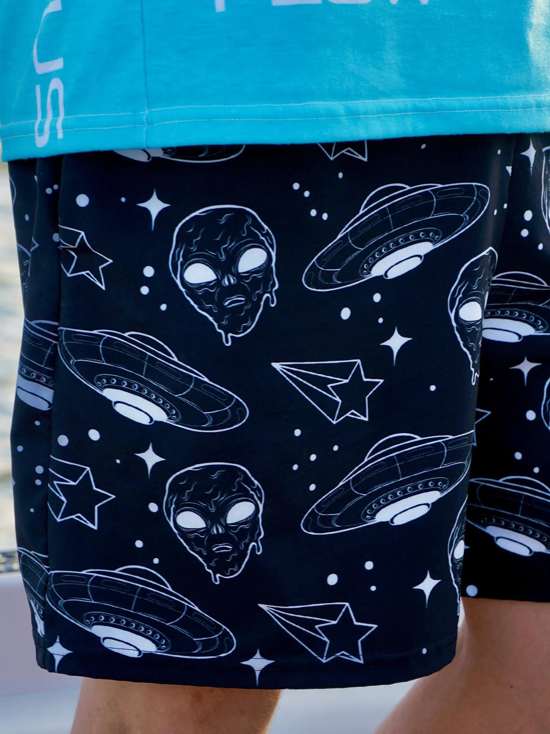 Alien Drip (Black) Swimtrunks