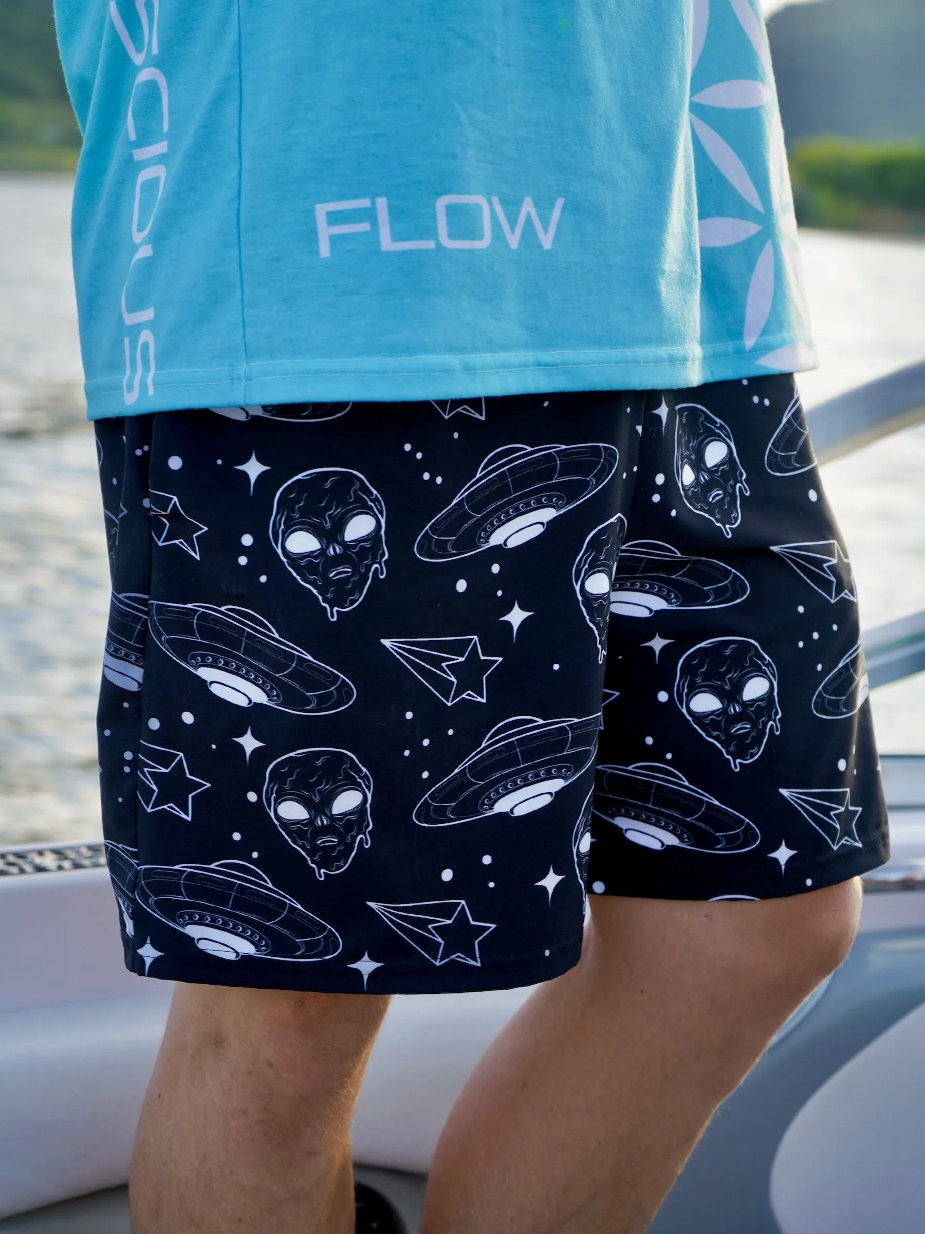 Alien Drip (Black) Swimtrunks