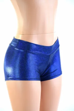 Blue Sparkly Jewel Lowrise Shorts