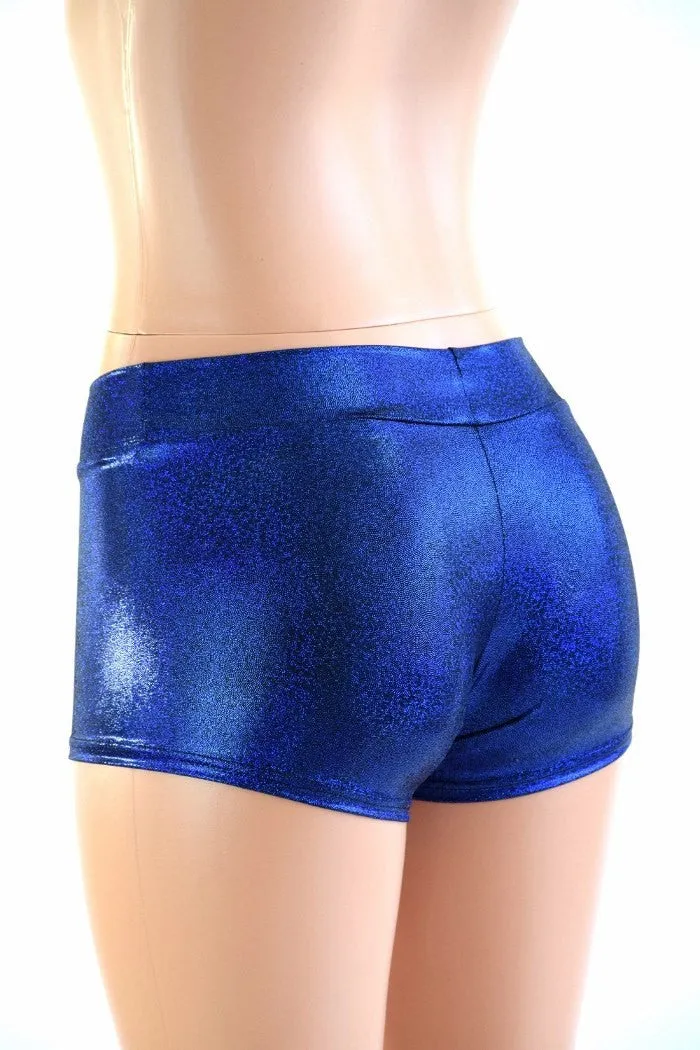 Blue Sparkly Jewel Lowrise Shorts