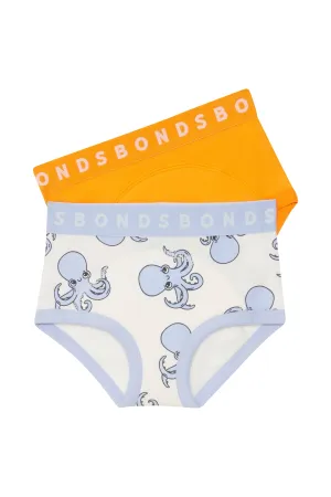 Bonds Whoopsies Toilet Training Undies 2 Pack - Octo-Magic/Papaya Party Orange