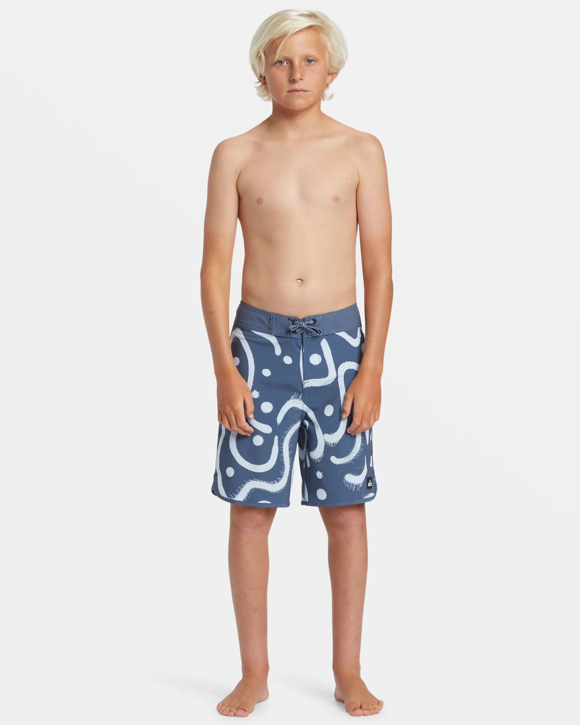 Boys 8-16 Surfsilk Scallop 17" Boardshorts - Vintage Indigo