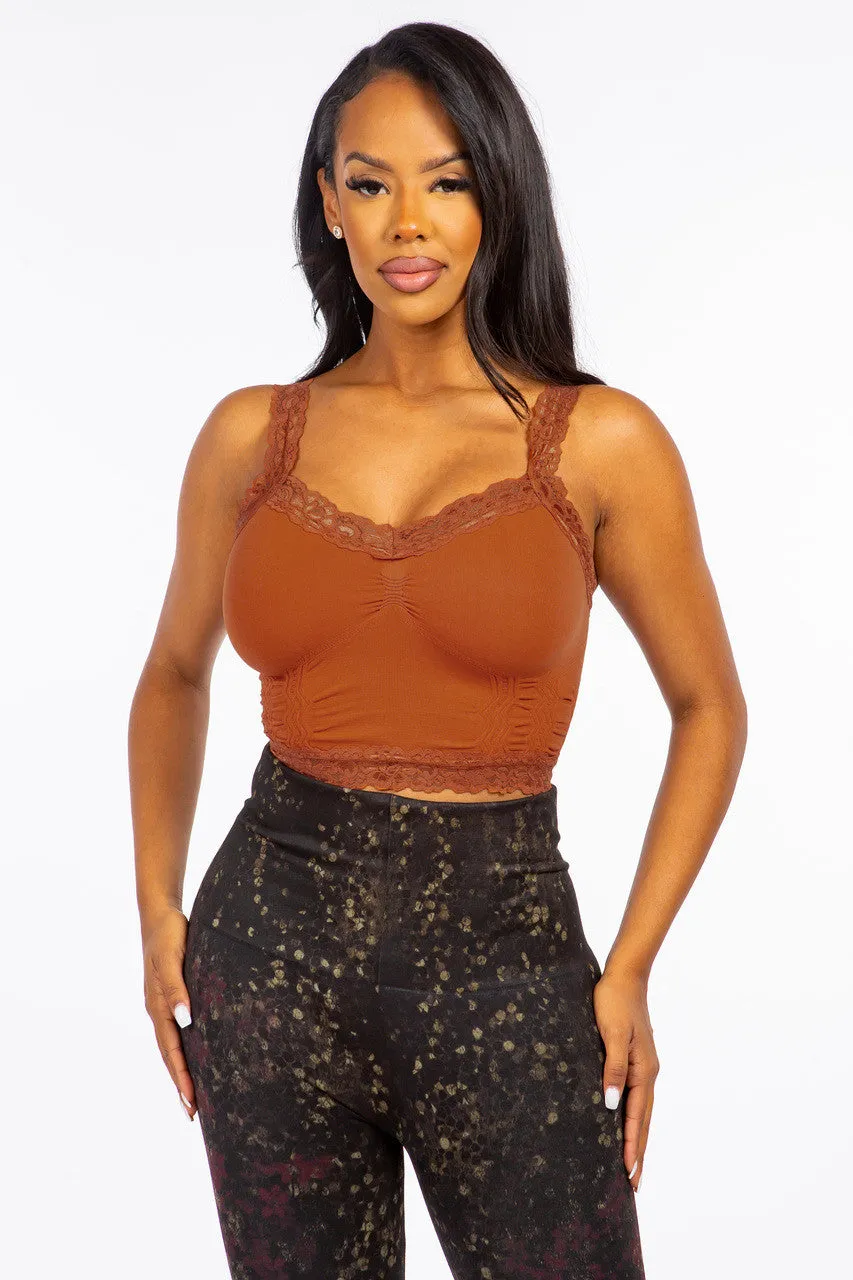 C2478 M.RENA Bralette with Lace Regular Size - Fall Colors