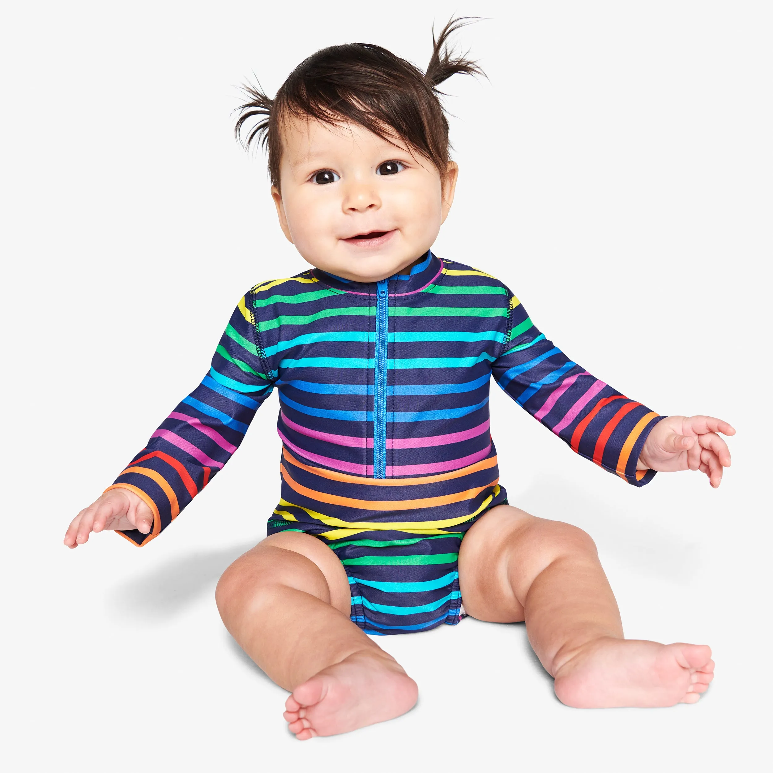 Clearance swim diaper in double rainbow stripe