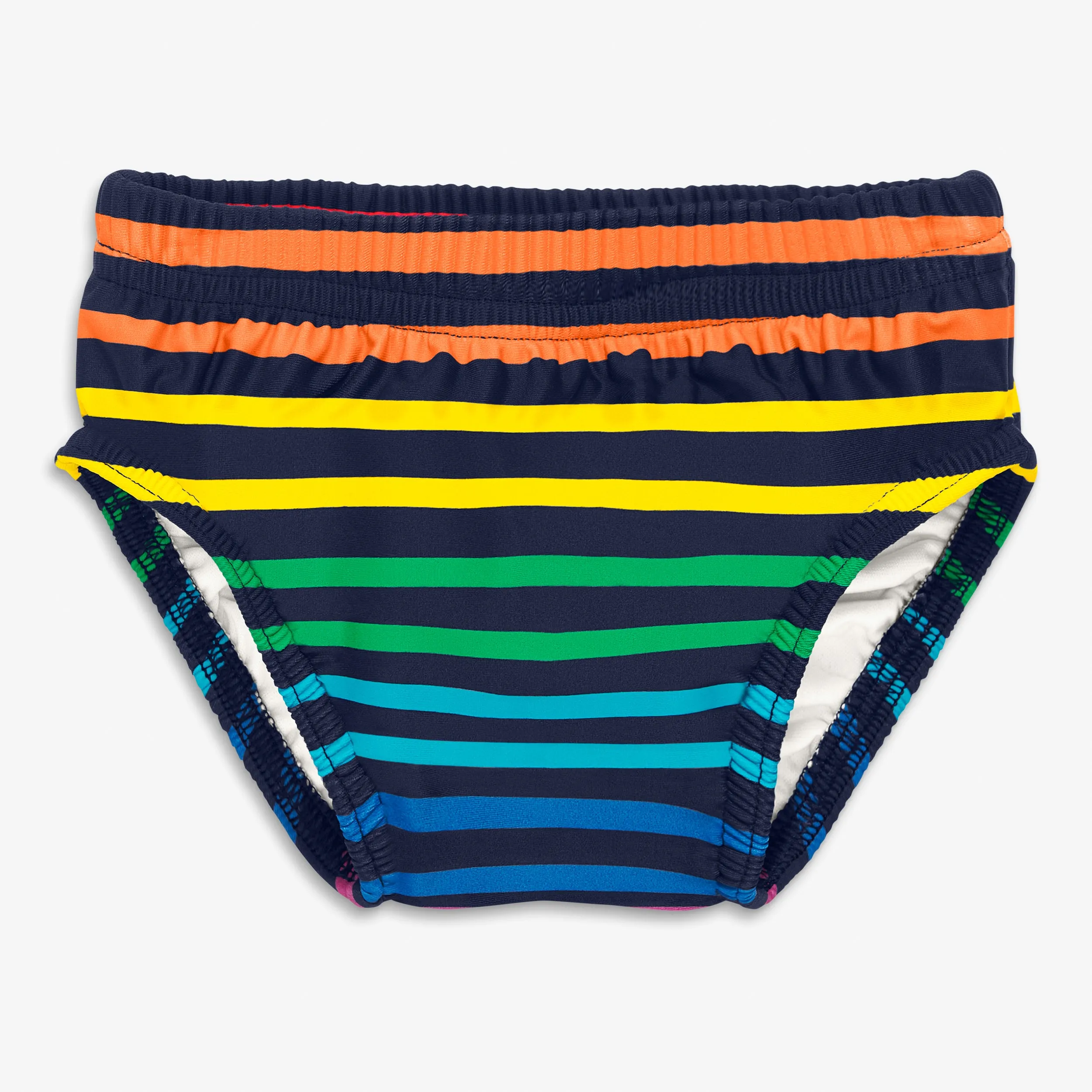 Clearance swim diaper in double rainbow stripe