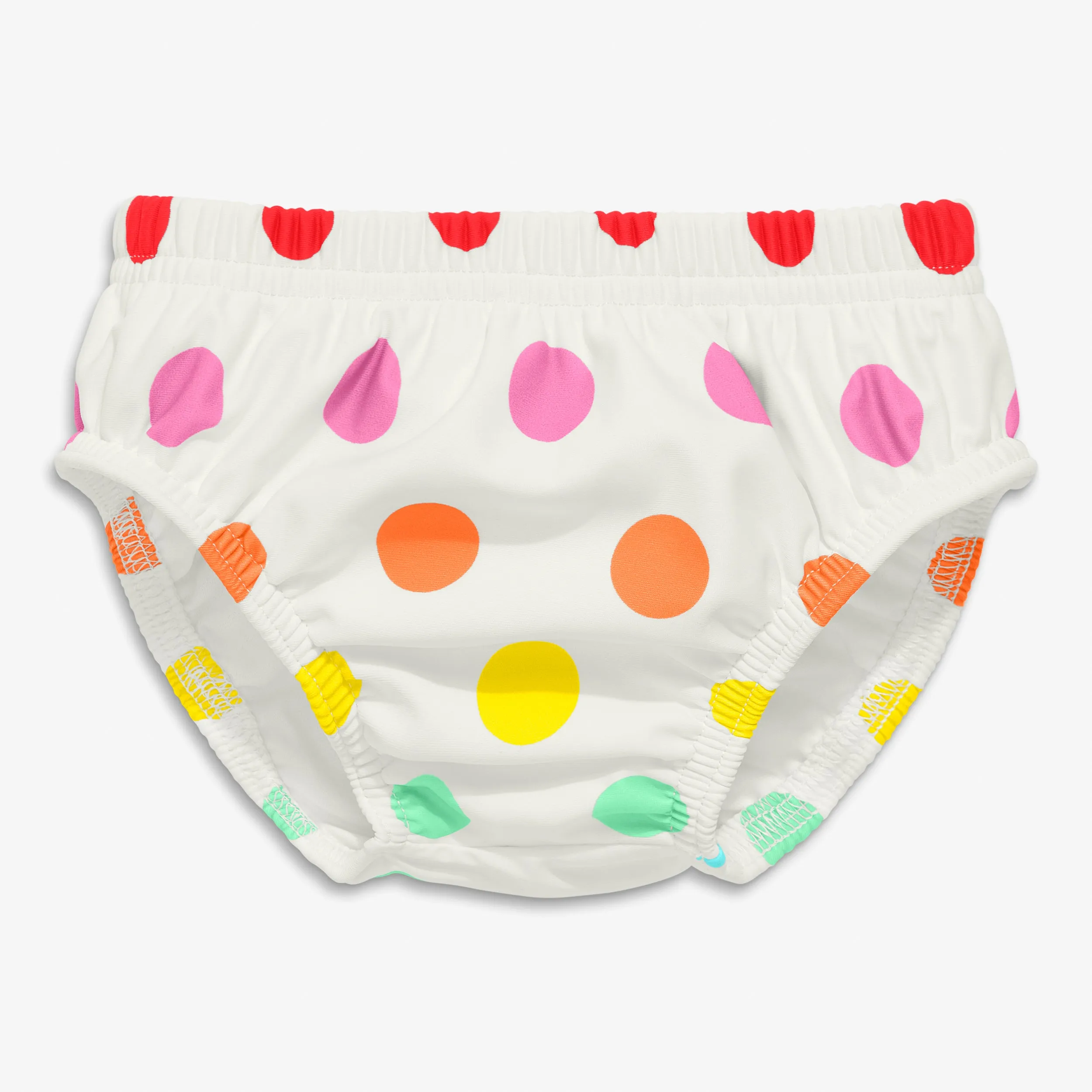 Clearance swim diaper in rainbow dot