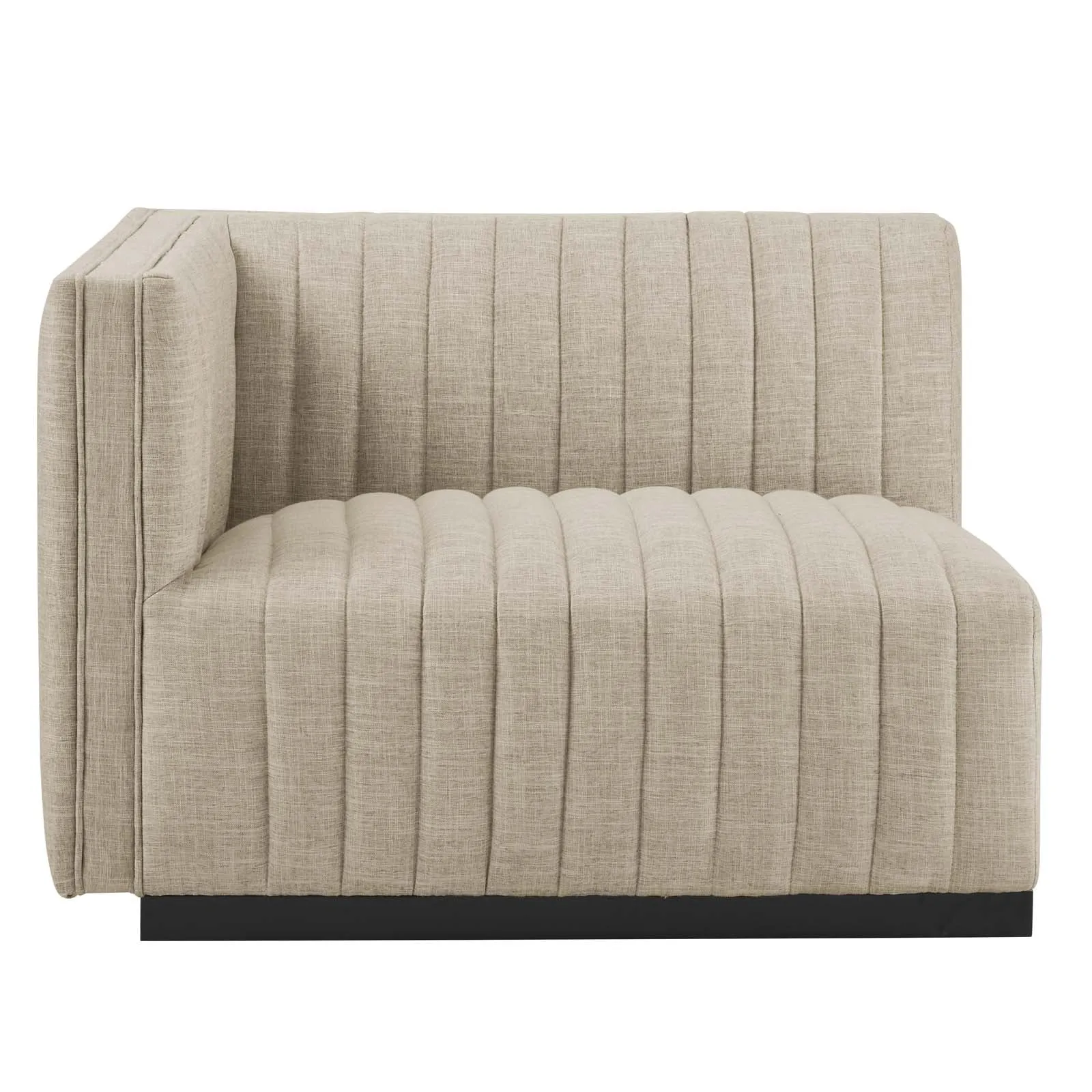 Conjure Channel Tufted Upholstered Fabric Left-Arm Chair by Modway