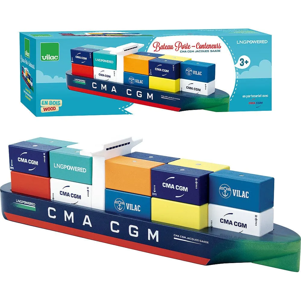 Container Ship with Magnetic Containers