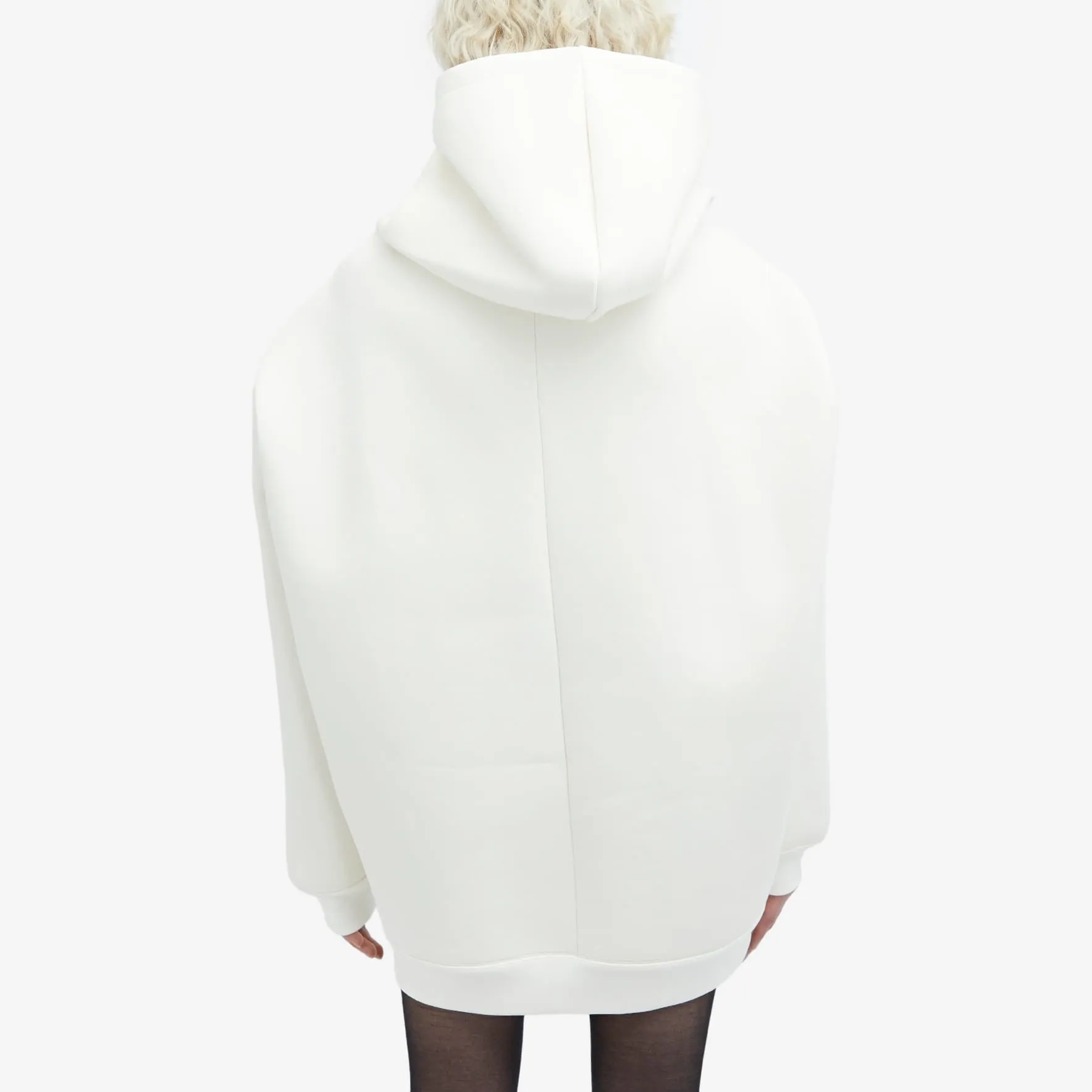 Courrèges Cocoon Stonewashed Hooded Mini Dress, white