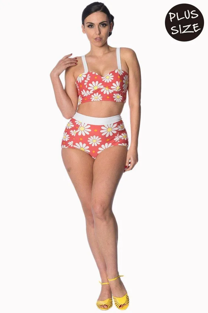 Crazy Daisy Plus Size Built Up Swimsuit Top