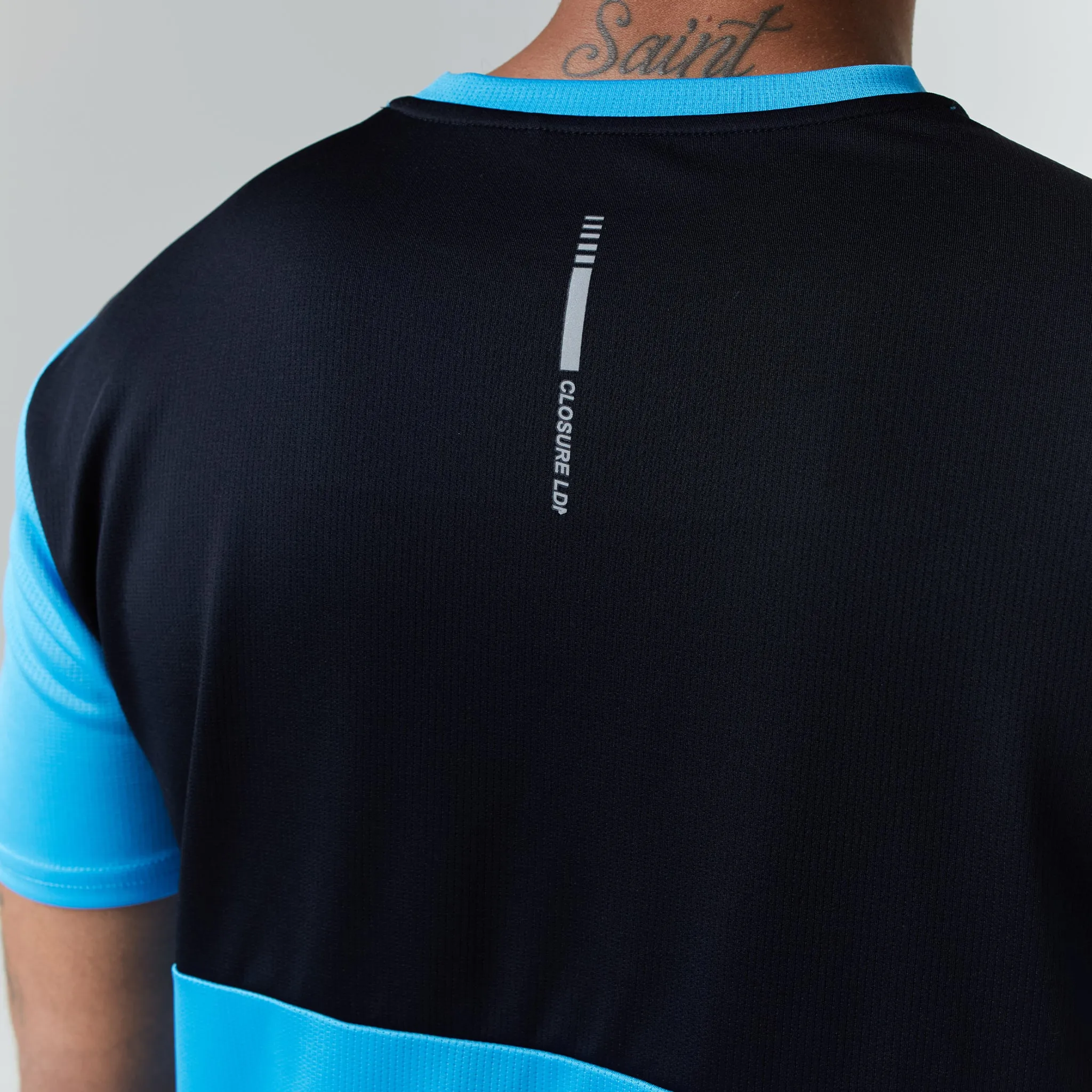 Cut & Sew Training Twinset | Neon Blue/Black