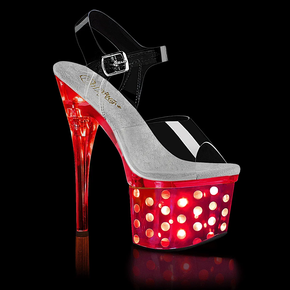 DISCOLITE-708DOTS Platform Light Up 7 Inch Stripper Shoe