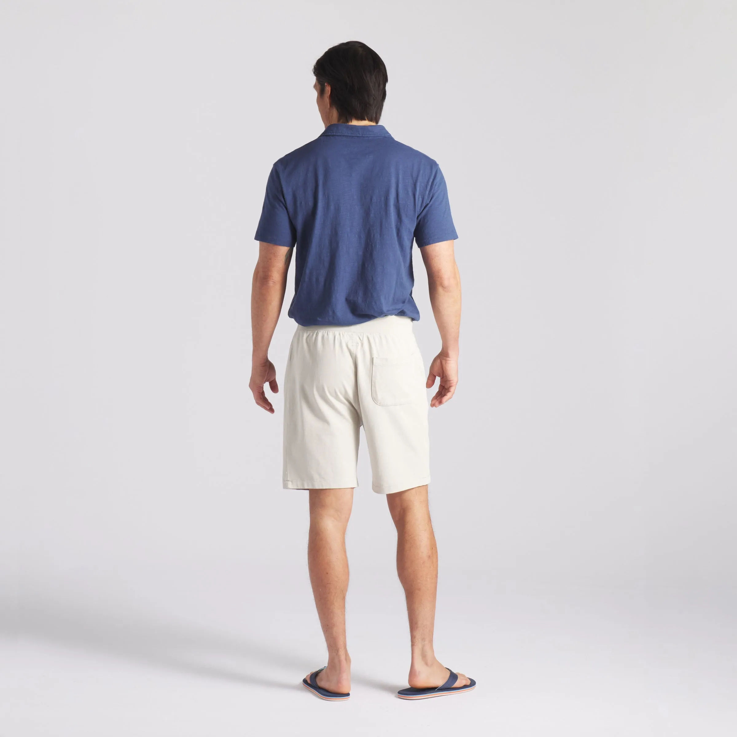 Elevated Compact Jersey Shorts - Light Pebble