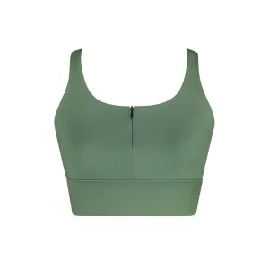 Energetiks Elysia Zip Crop Top | Fern (Adult)