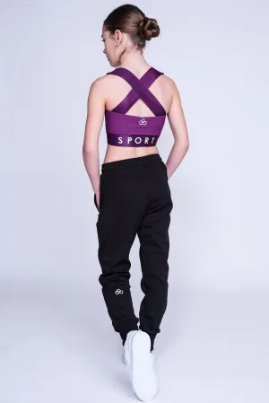 Fierce Halo Crop Top in Berry