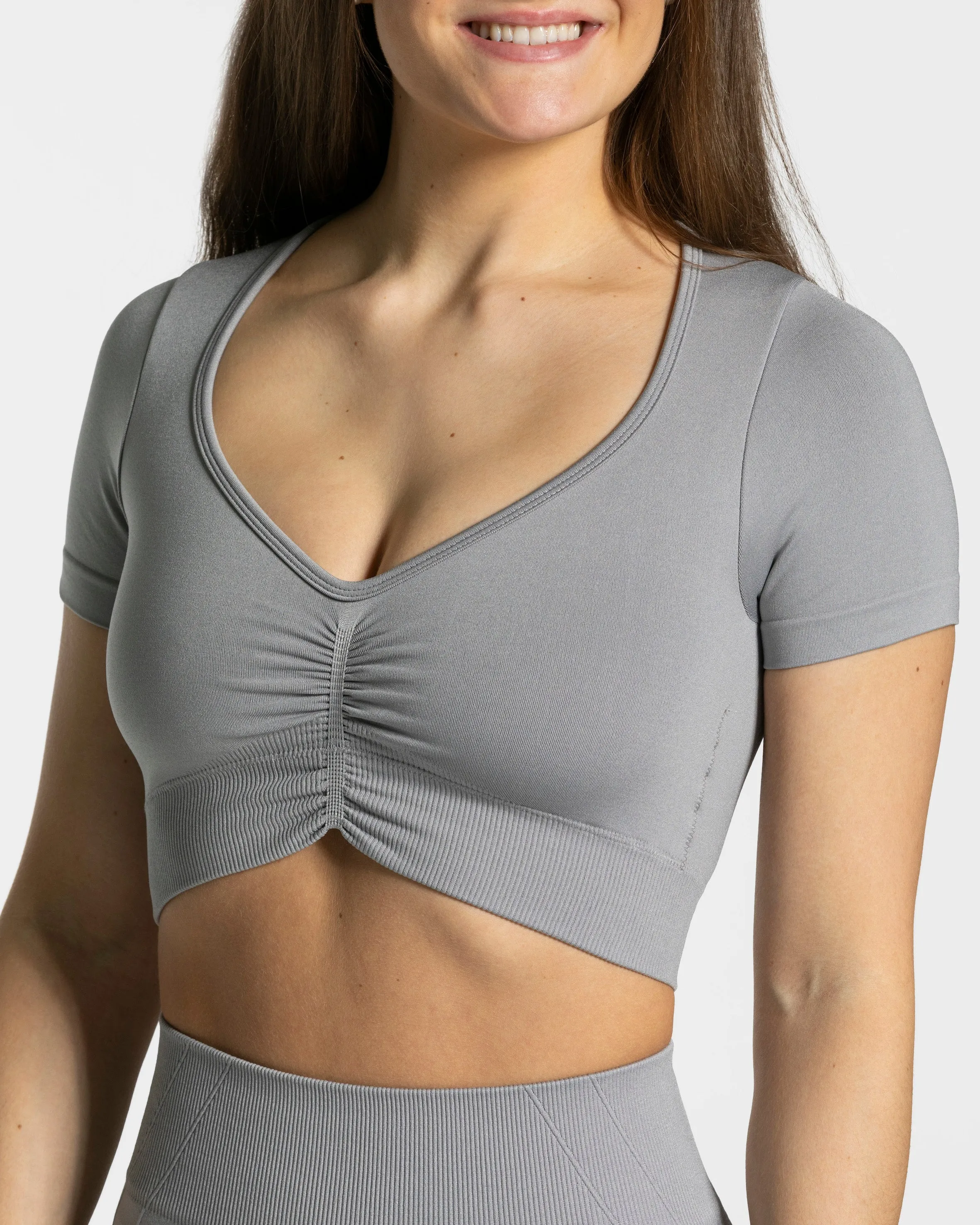 Focus Crop Top "Grau"