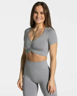 Focus Crop Top "Grau"