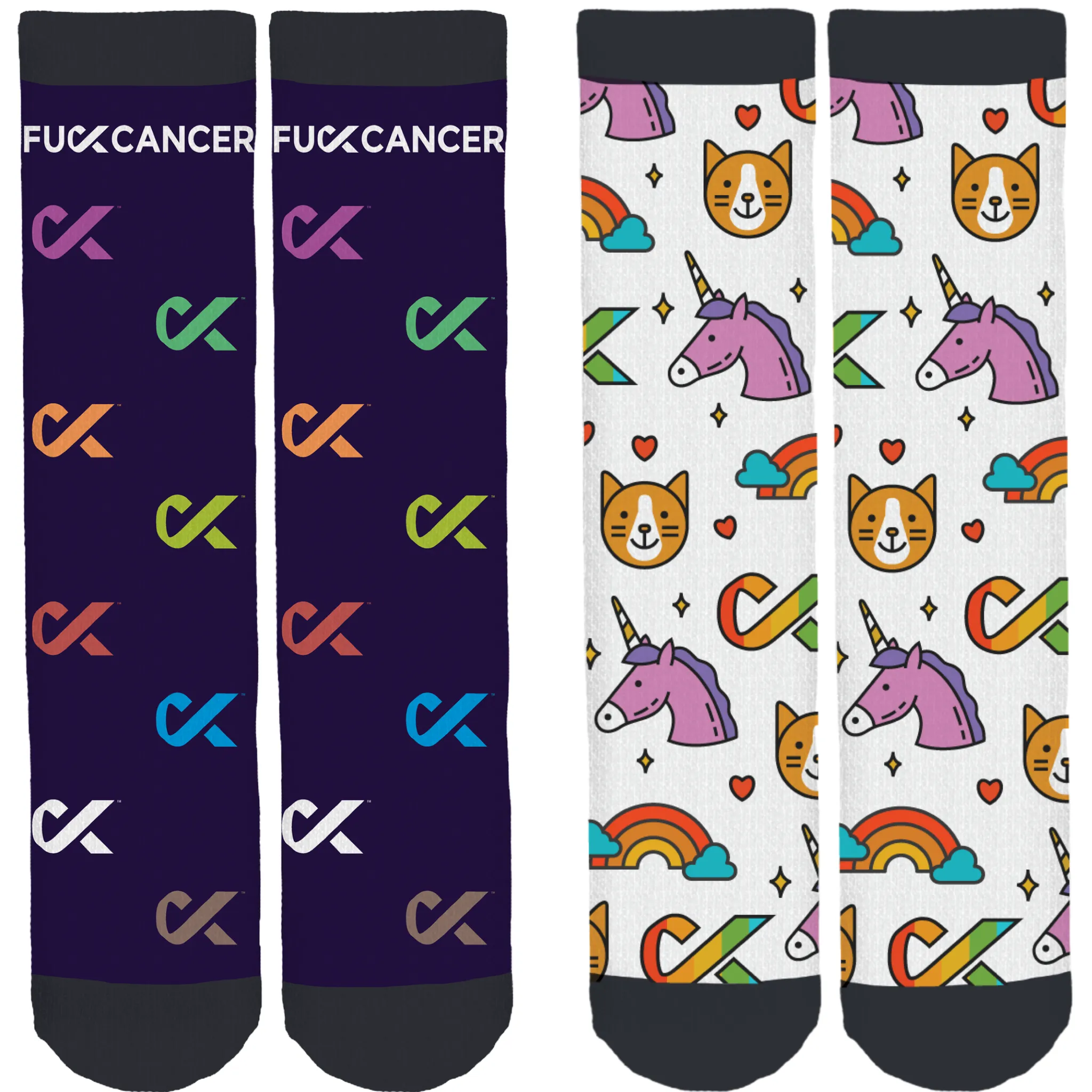 Fuck Cancer Socks