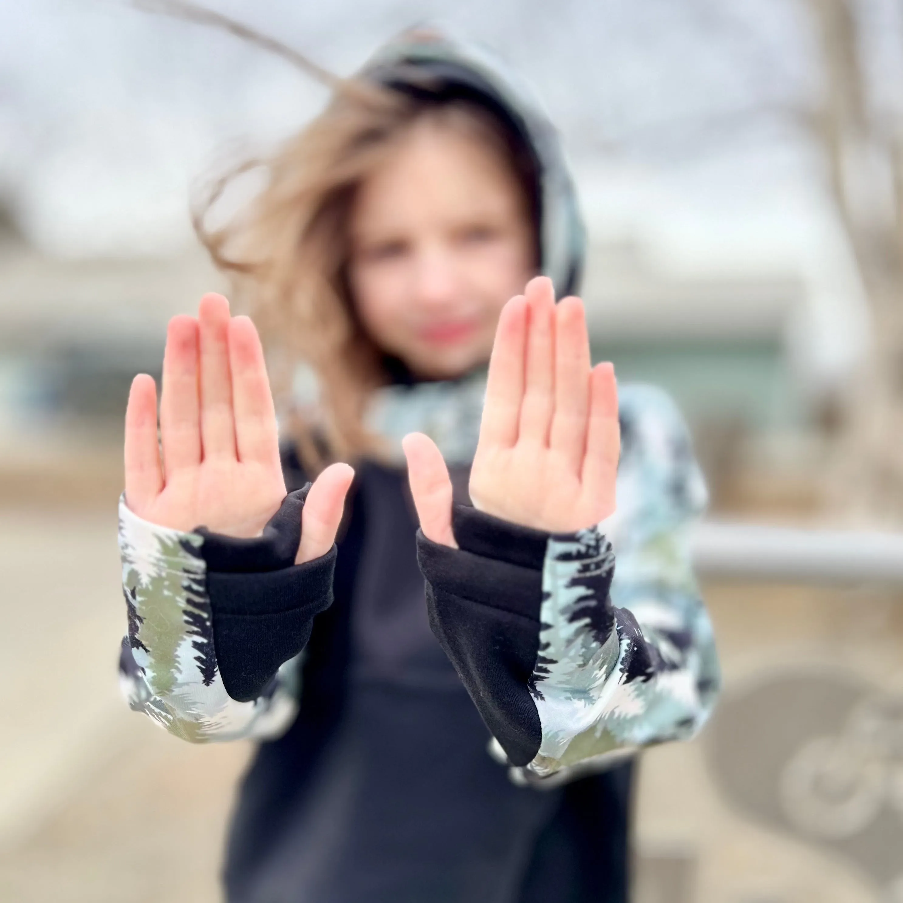 Girl's Forest Sleeve Hoodie