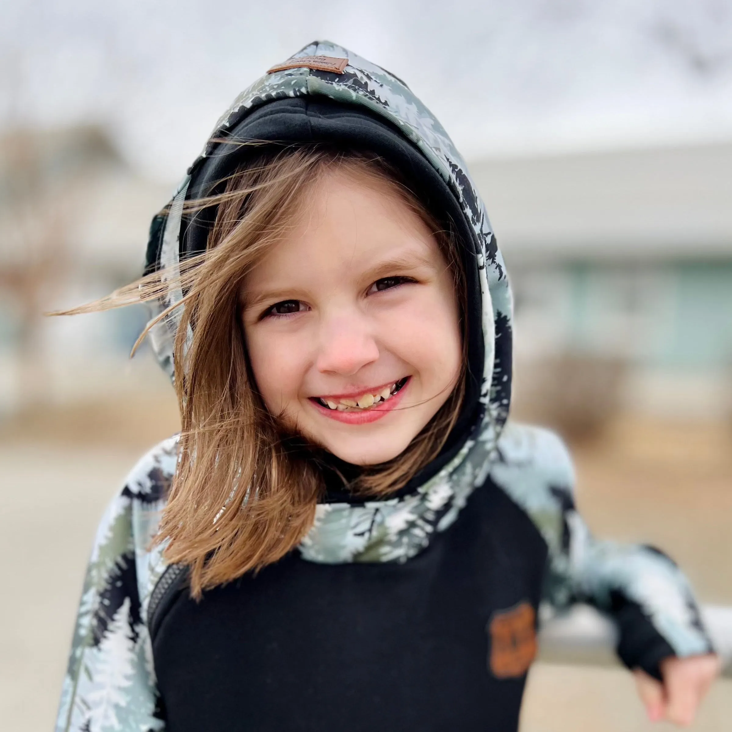 Girl's Forest Sleeve Hoodie