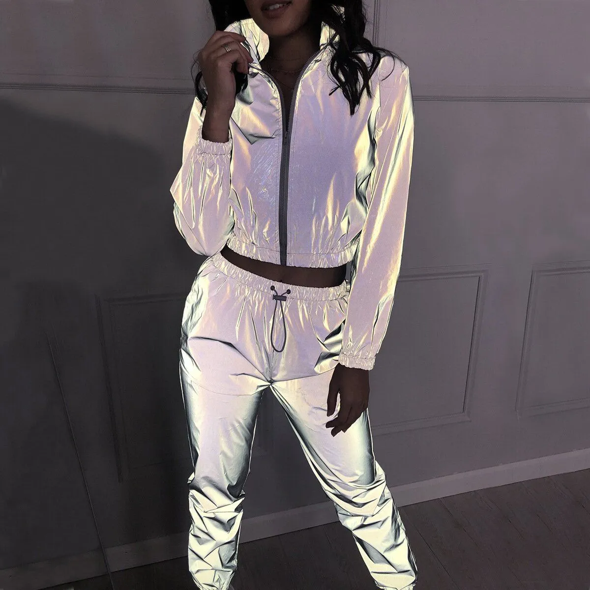 Glow Jacket & Trousers Tracksuits Set