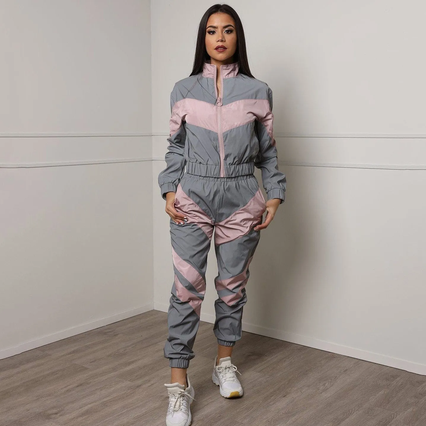 Glow Jacket & Trousers Tracksuits Set