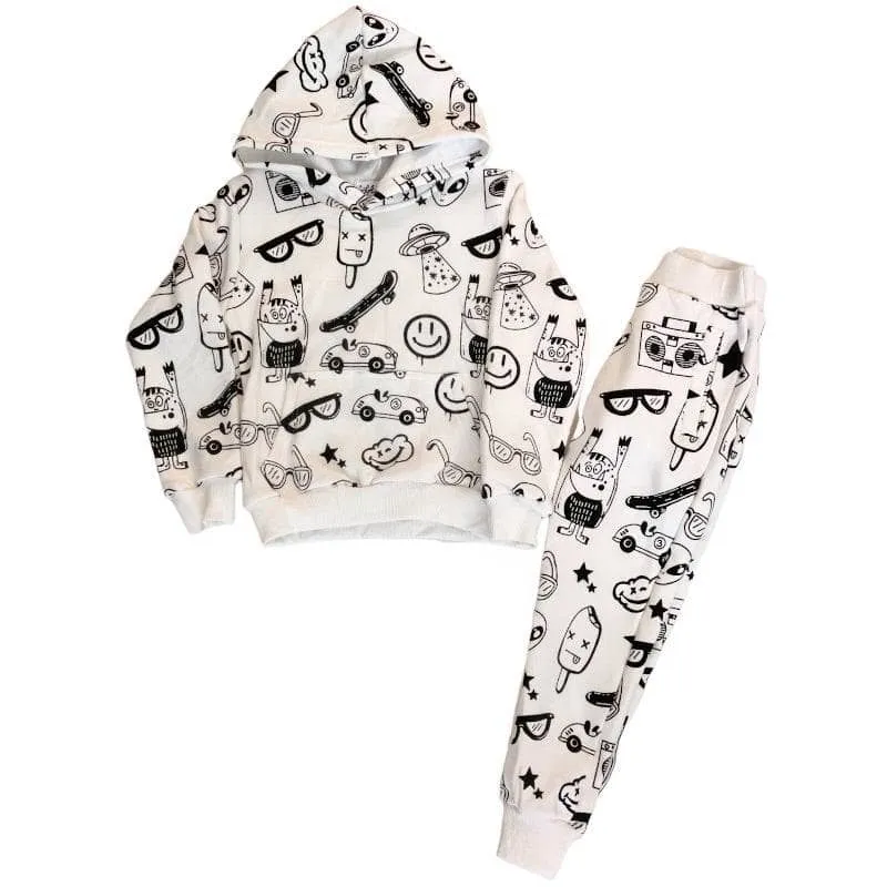 Graffiti Ice Cream Hoodie Set