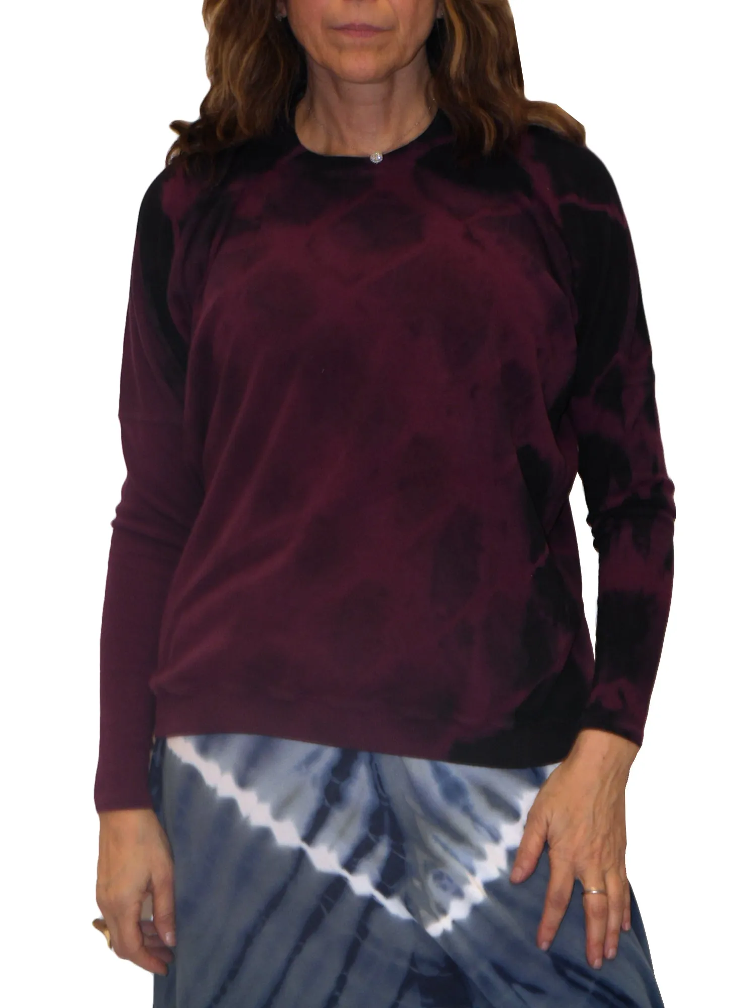 Hard Tail Drape Back Cotton Long Sleeve Top (Style: T-221)