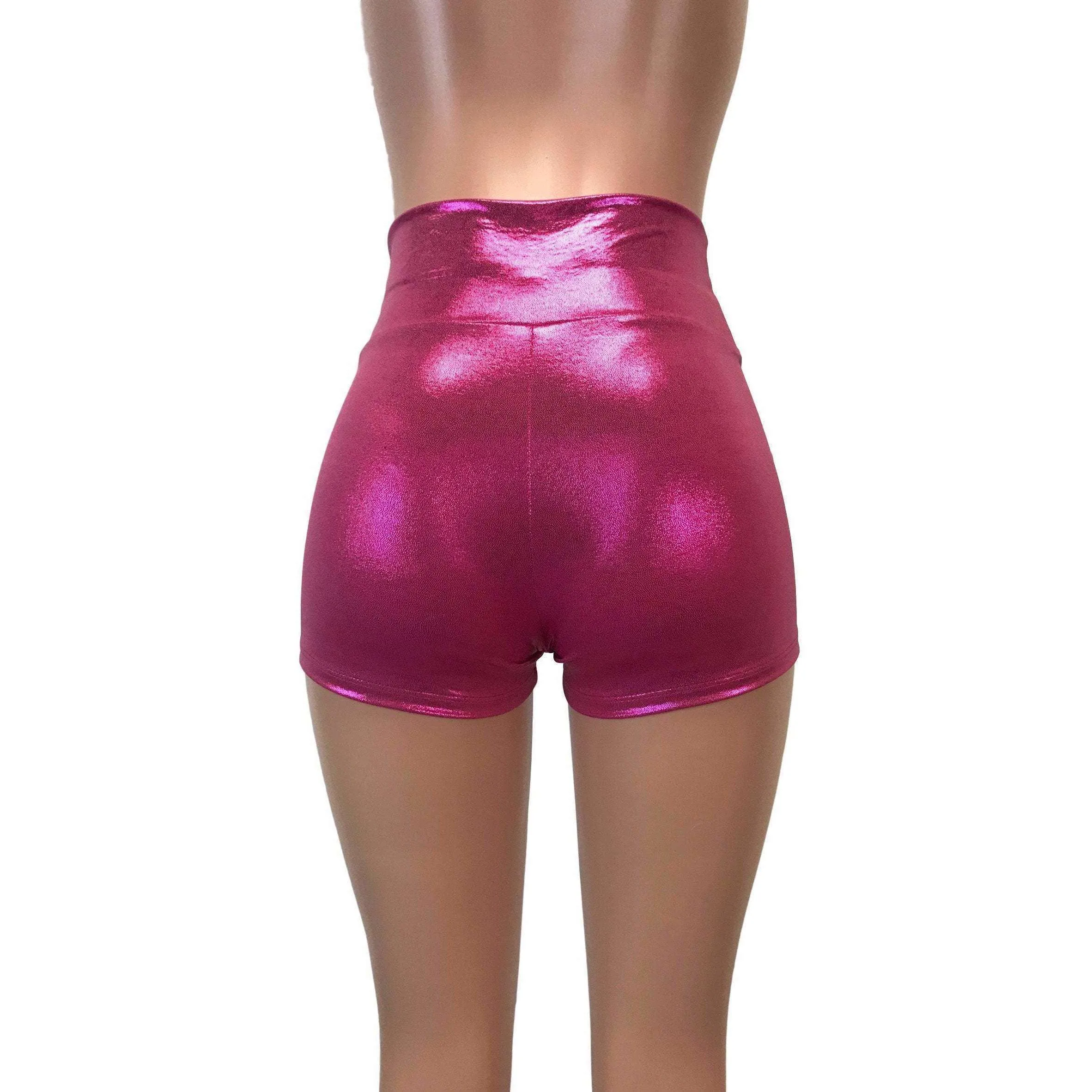 High Waisted Booty Shorts - Pink Mystique