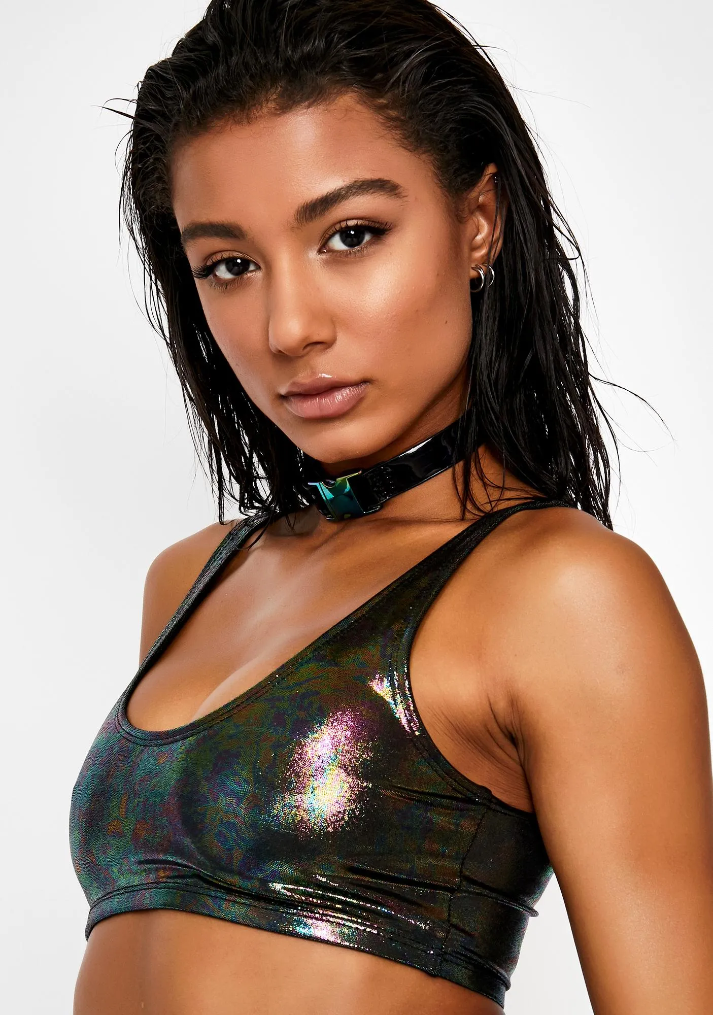 Hologram Mini Swim Tank in Oil Slick