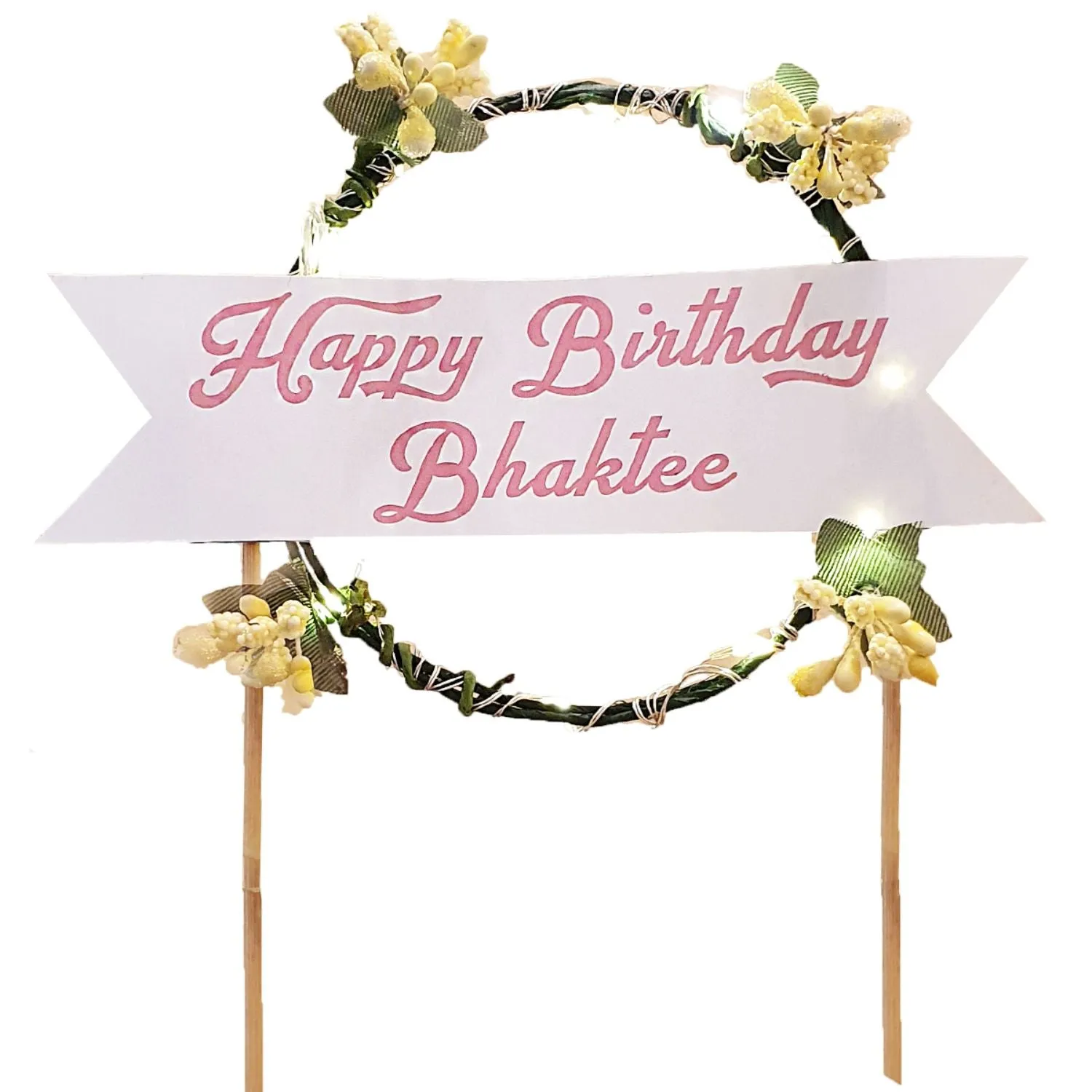 LED Cake Topper - Happy Birthday - Customized