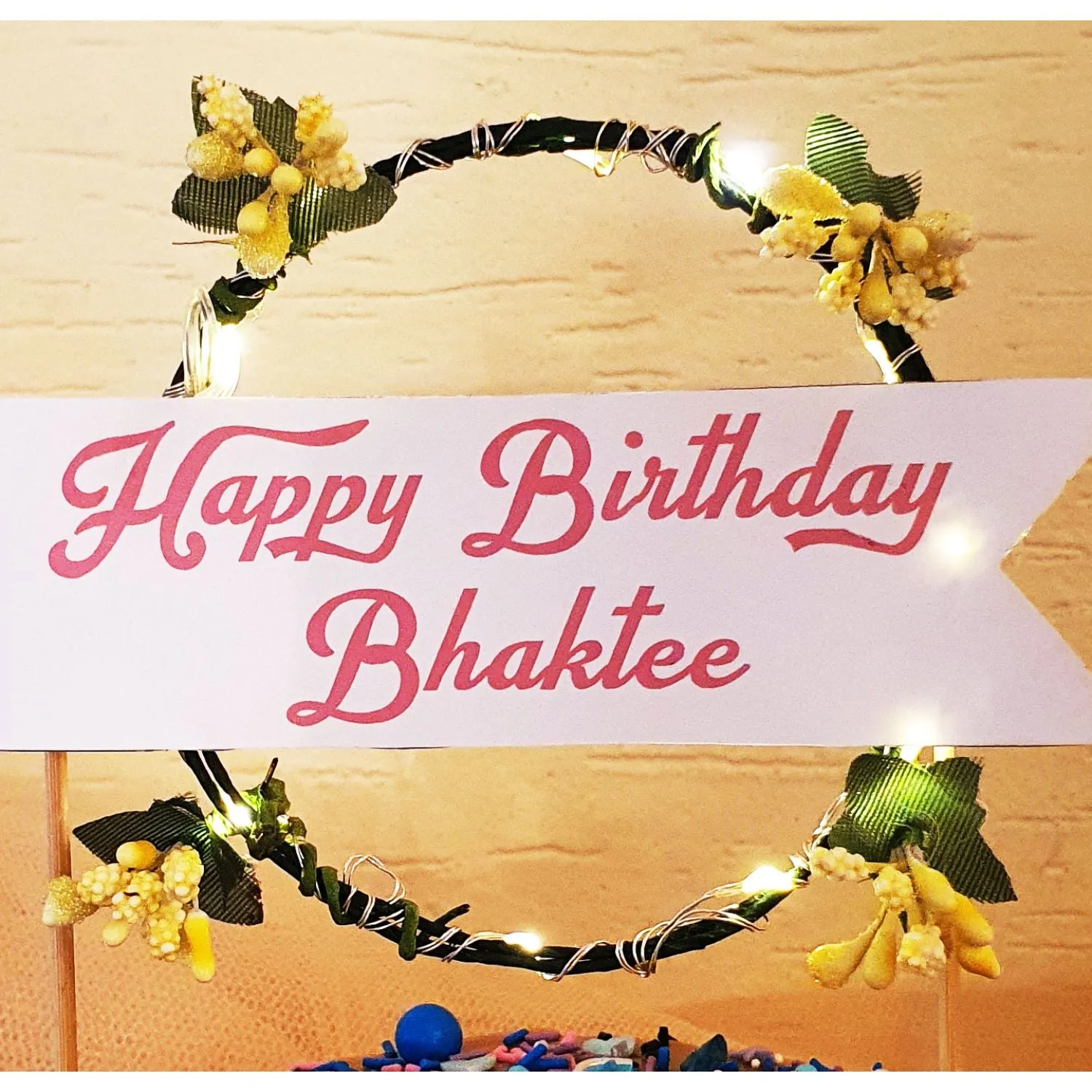 LED Cake Topper - Happy Birthday - Customized