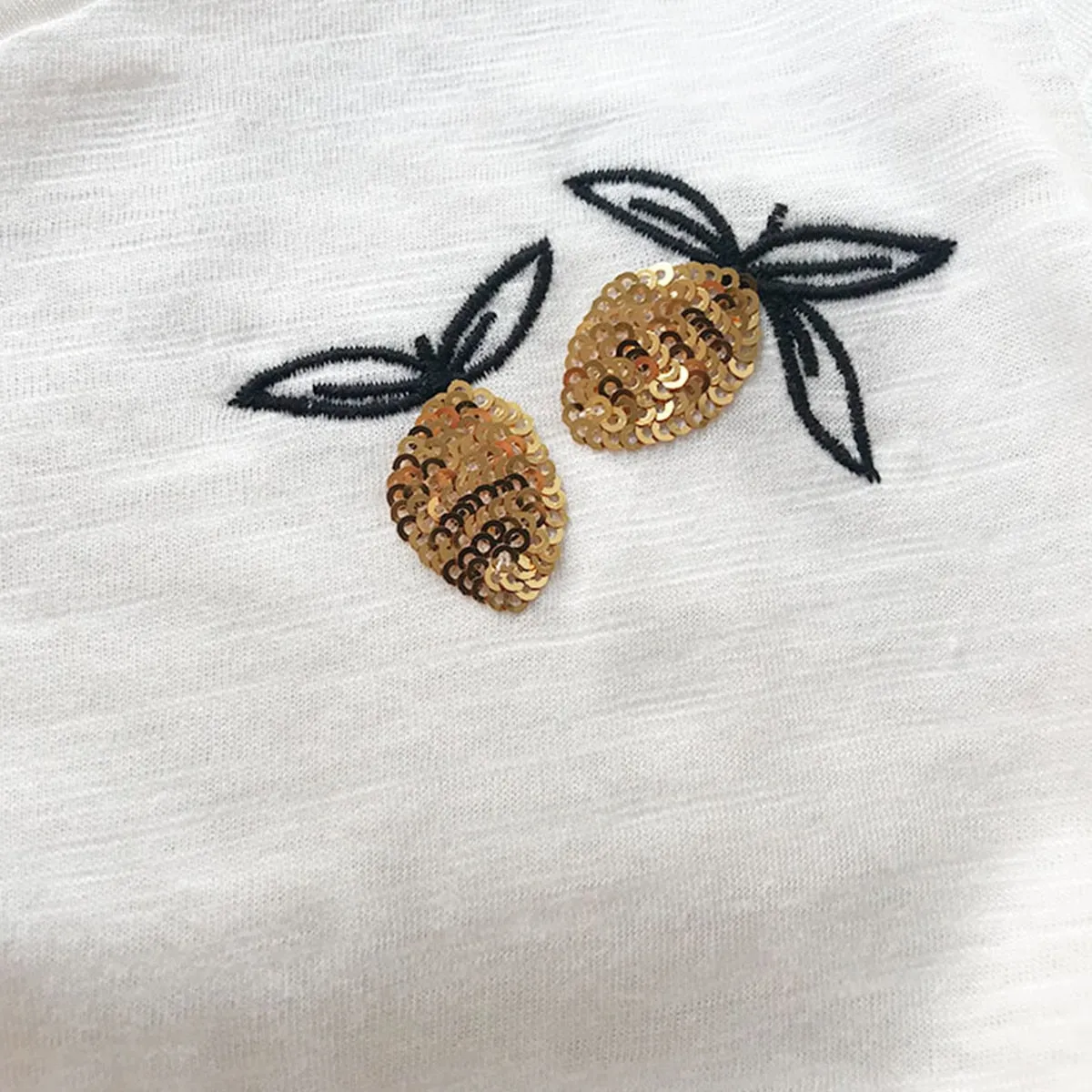 Lemons Embroidery T Shirt