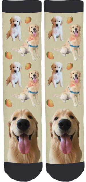 Mango the Golden Retriever Crew Socks