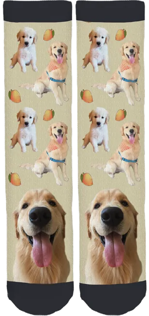 Mango the Golden Retriever Crew Socks