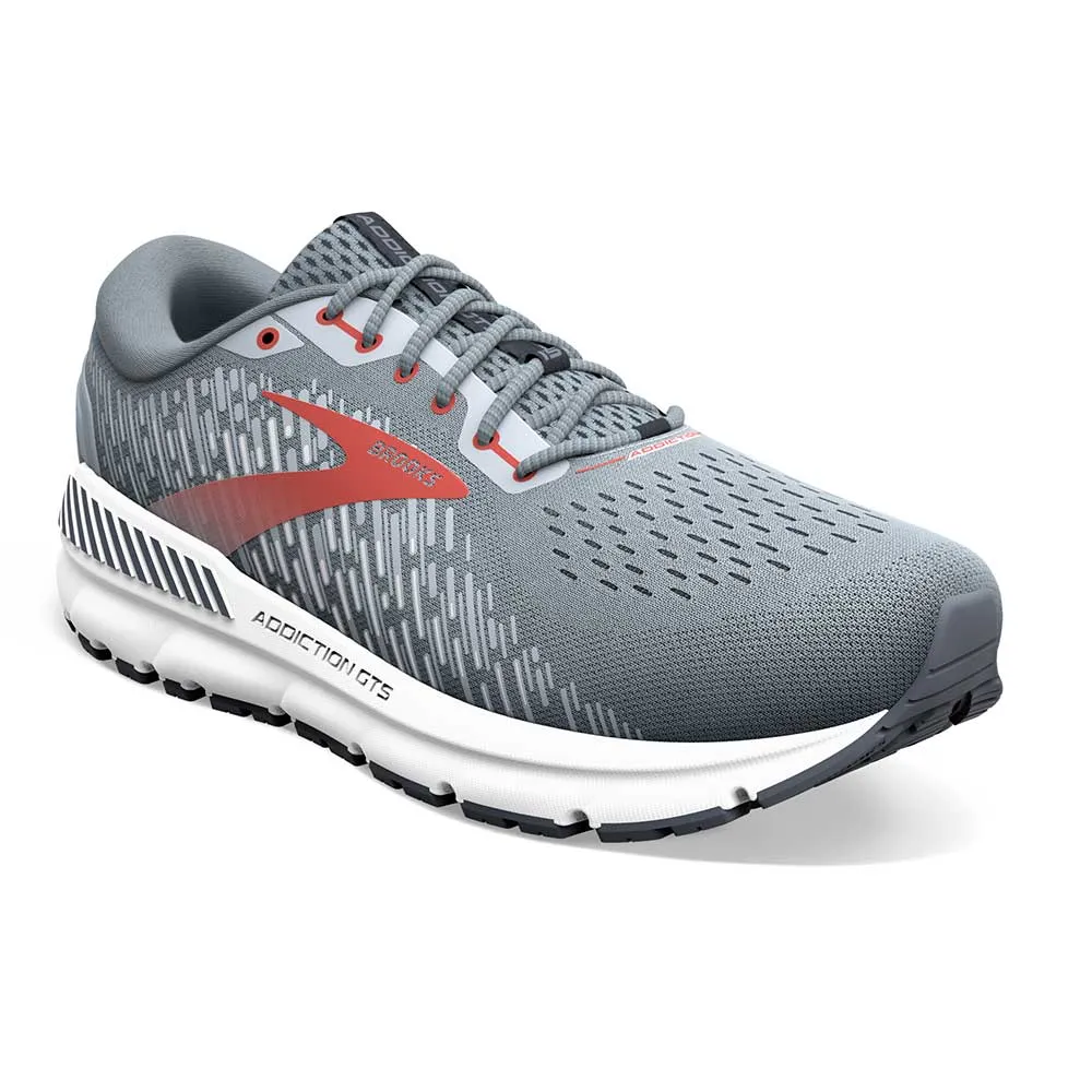 Men's Addiction GTS 15 Running Shoe  - Grey/Ebony/Chili Oil - Extra Wide (4E)