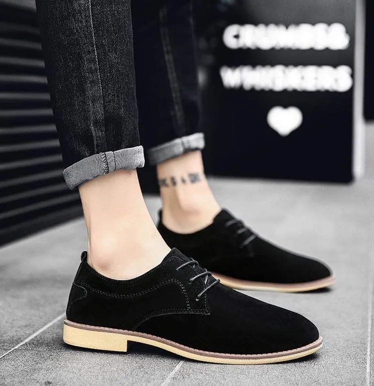 Men's suede leather shoes