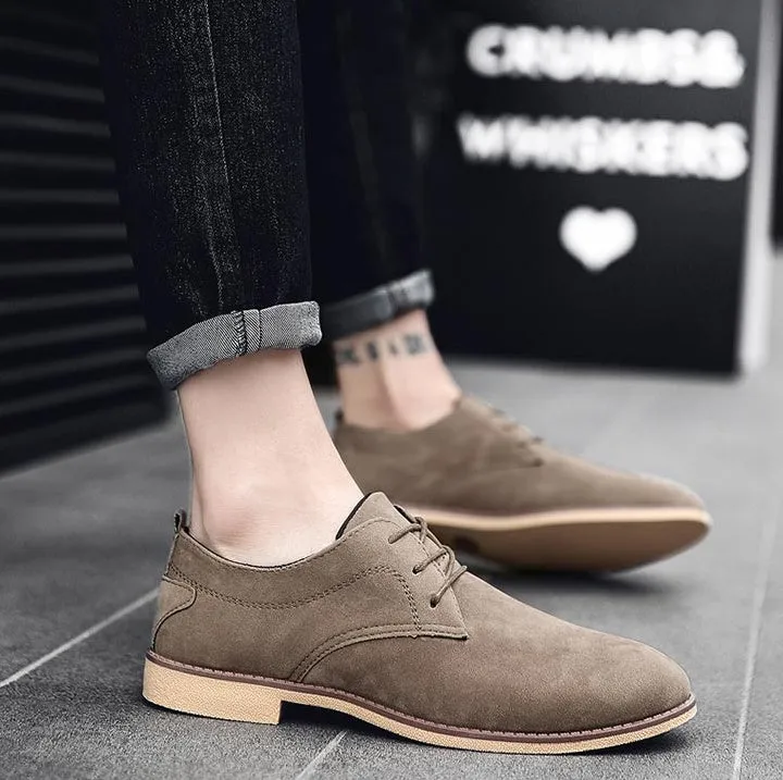 Men's suede leather shoes