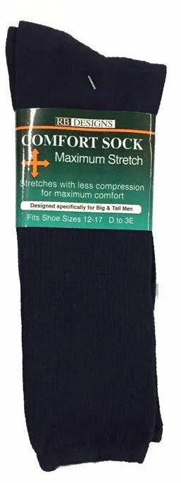 Men's Wide Stretch Comfort Dress Sock Closeout