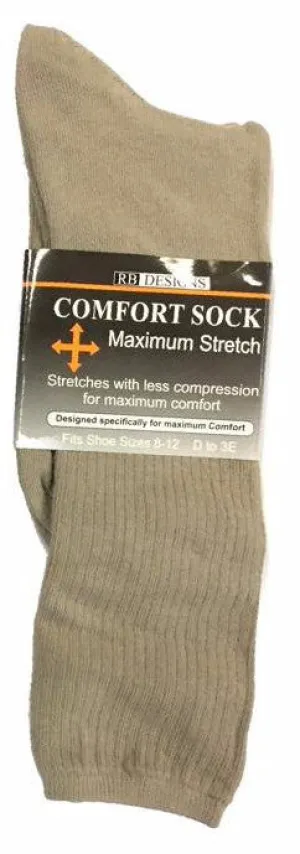 Men's Wide Stretch Comfort Dress Sock Closeout