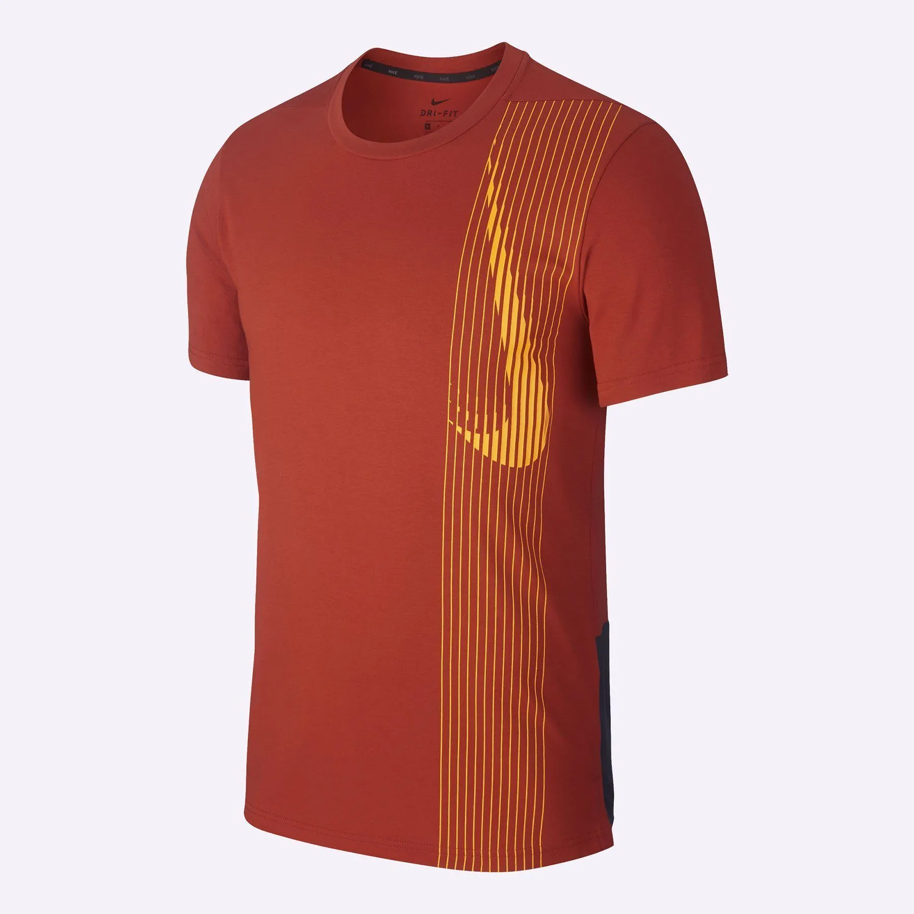 Nike - Dri-FIT Men's Short-Sleeve Training Top - Mystic Red/Obsidian/Laser Orange